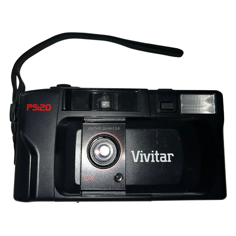 Vivitar PS20 Point and Shoot 35mm Film Camera with Strap and Original Box